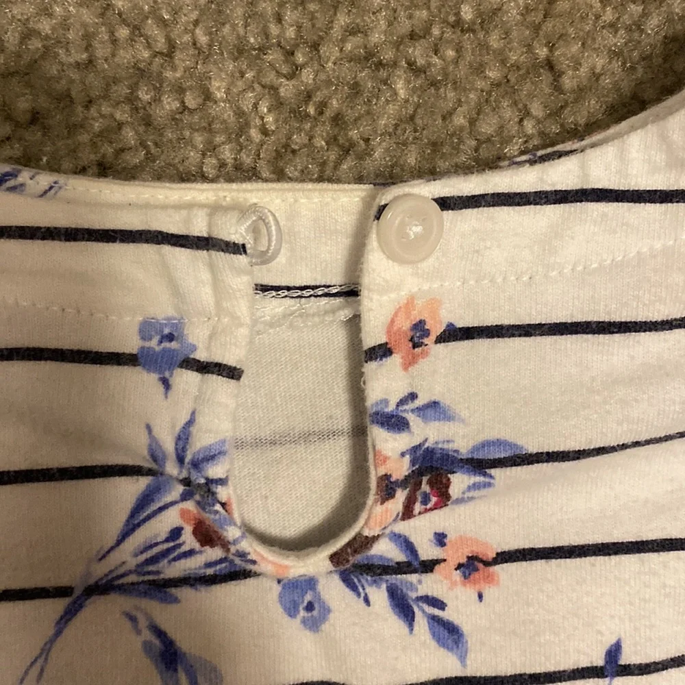 Janie And Jack striped flower shirt size 12 to 18 months - Picture 3 of 3